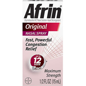 Afrin Original 12 Hour Nasal Spray, Maximum Strength 15ml