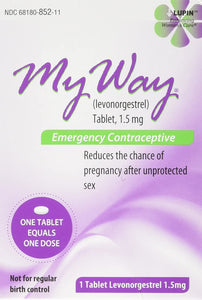 My Way Emergency Plan B Contraceptive - 6 Tablets