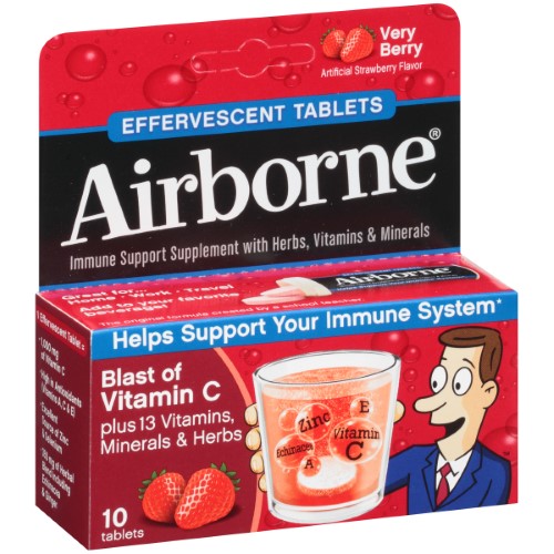 Airborne Immune Support Supplement Dissolving Tablets - Very Berry - 10ct