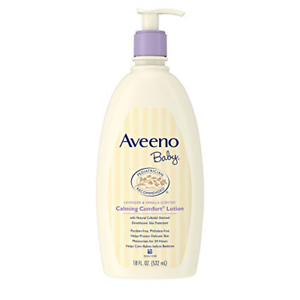 Aveeno Baby Calming Comfort Moisturizing Lotion with Relaxing Lavender & Vanilla Scents,