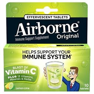 Airborne Lemon Lime Effervescent Tablets 10 ct